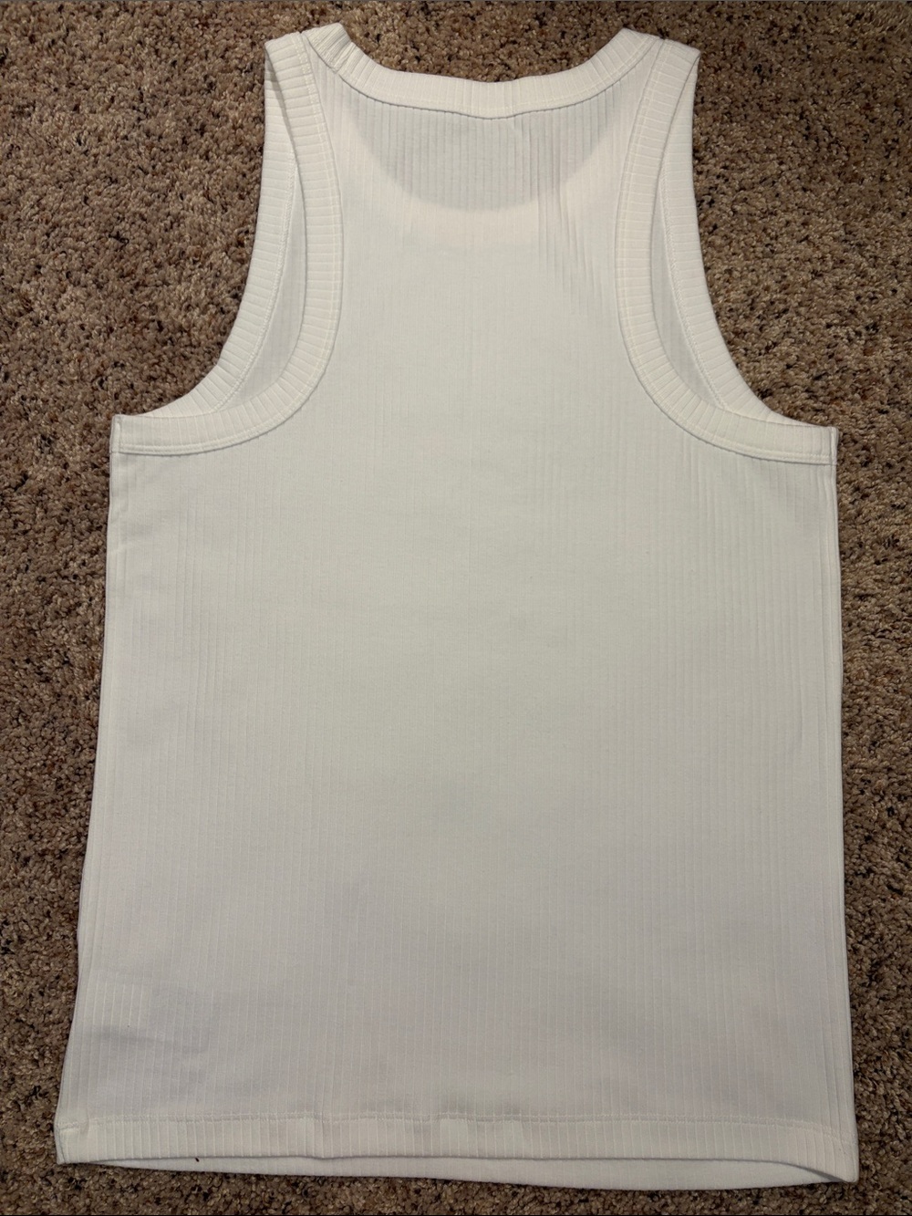 Ladies GAP White Ribbed Tank - Picture 4 of 7